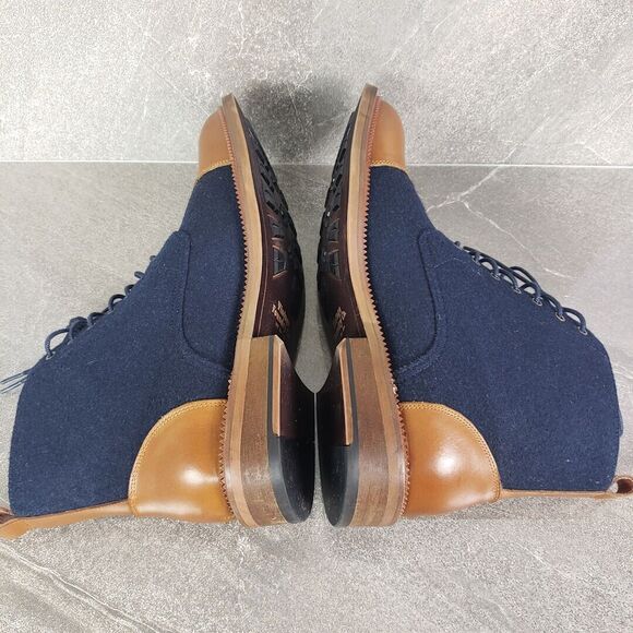 Vintage Foundry Co Boots Mens 9.5 M Blue & Tan Remingto Lace Up Chukka - Picture 5 of 12